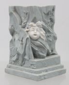 Vase mit Putogesicht, Blaumarke und Nummern, ca. H-11cm