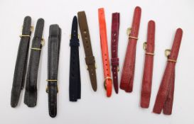 Konvolut div. Leder-Armbänder für Damenuhren