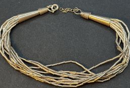 mehrreihiges Silber-Armband-925-, L-19 cm, 8,82 gr.