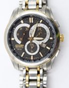 Armbanduhr, Citizen Eco-Drive Chronograph, WR 100, Quarz, Werk läuft, Tragespuren, D-3,9cm