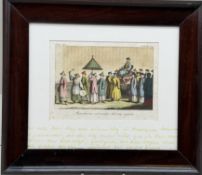 historischen Kupferstich des 18.Jhd., Ein Mandarin im Kreis seines Gefolges, ital. beschriftet mit 