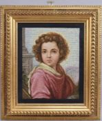 Italian Tile Art, The Good Shepherd, after Murillo.