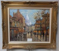 Peter Bunell Oil on Canvas, Street Scene.
