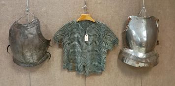 Medieval Style Chainmail Shirt and Armour Breast Plates
