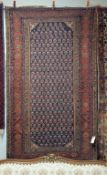 Kurdish Hand Woven Tribal Rug. 6'3