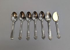 (6) Sterling Silver Teaspoons & A Slice.