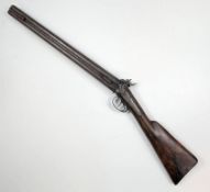 Antique Quad Barrel Swivel Breech Muzzleloading Shotgun.