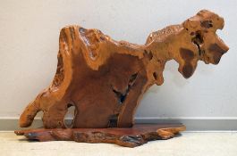 Burl Wood Abstract Free Standing Sculpture.