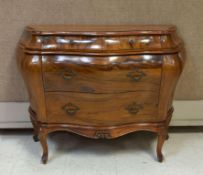Dutch Baroque Style Bombe 4-Drawer Chest.