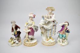(4) Meissen Porcelain Figures.