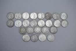 (25) Morgan Silver Dollars.