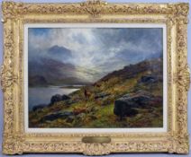 Charles Stuart Oil on Canvas, Scottish Deer Forest.
