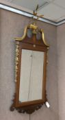 Hepplewhite Style Mahogany Framed Mirror With Inlay.