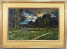 William Keith Oil on Canvas, Green Landscape.