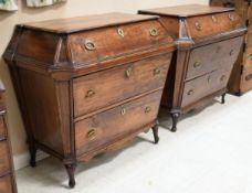 Pair of 19th C. Italian Walnut Commodes.
