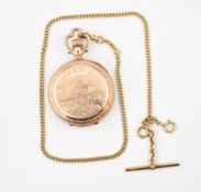 Waltham Gold Filled Hunter Case Pocket Watch.