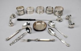 Group of Sterling Silver Small Tableware.
