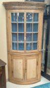 Pine 2-Section Corner Cabinet.