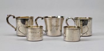 (5) Sterling Silver Cups.