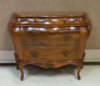 Dutch Baroque Style Bombe 4-Drawer Chest.