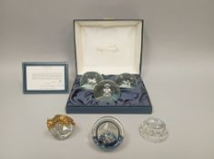 (6) Crystal Paperweights.
