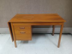 Danish Teak 2-Drawer Extendable Desk.