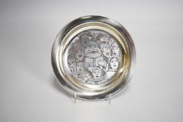 Franklin Mint Norman Rockwell Sterling Silver Plate.
