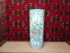Chinese Famille Rose Porcelain Umbrella Stand