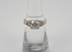 18K White Gold & Diamond Engagement Ring.