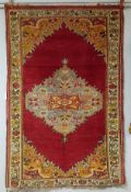 Turkish Hand Woven Rug, 4'10