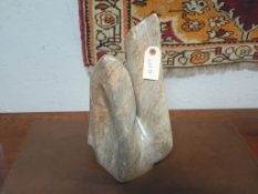 G. Kreuger Abstract Stone Sculpture. Signed.