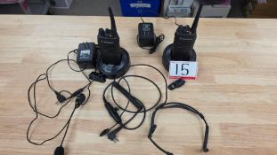 UNITS - MOTOROLLA HT750 RADIOS C/W HEAD GEAR MICS