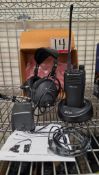 LOT - MOTOROLA CP200 PORTABLE TWO-WAY RADIO & CHARGER C/W MOTOROLLA HMN9021A MEDIUM WEIGHT HEADSET W