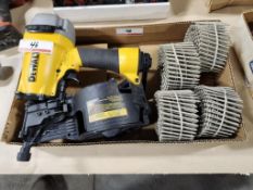 LOT - DEWALT DW66C-1 PNEUMATIC COIL SIDING/FENCING NAILER