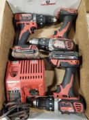 LOT - MILWAUKEE FUEL 18V BATTERY ROTARY HAMMER DRILL & CIRCULAR SAW W/ (3) BATTERIES & (1) CHARGER