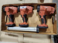 LOT - HILTI CD 4-22 21.6V BATTERY CAULKING GUN ACCESSORIES (NO BATTERIES)