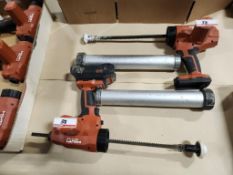 UNITS - HILTI CD 4-22 21.6V BATTERY CAULKING GUNS (NO BATTERIES)