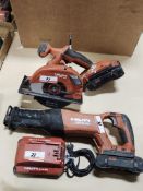 LOT - HILTI SR 6-22 21.6V SAWZALL & HILTI SC 5ML-22 CIRCULAR SAW W/ (2) BATTERIES & (1) CHARGER