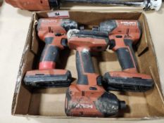 LOT - HILTI SID-22 21.6V BATTERY SCREW GUNS (NO BATTERIES)