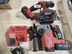LOT - DEWALT 20V BATTERY ROD CUTTER, CIRCULAR SAW, DRILL & SCREW GUN W/ (1) 20V BATTERY CHARGER, NO