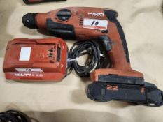HILTI TE 2-22 21.6V BATTERY ROTARY HAMMER W/ (1) BATTERY, (1) CHARGER