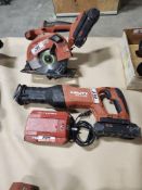 LOT - HILTI SR 6-22 21.5V BATTERY SAWZALL & HILTI 5ML-22 CIRCULAR SAW W/ (2) BATTERIES, (1) CHARGER
