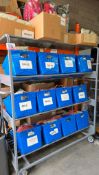 UNITS - GREY ULINE TOTE PICKING CART 2'X2'X5'X70" COMPLETE (NO BINS)
