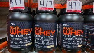 UNITS - RIVAL NUTRITION WHEY PROTEIN ISOLATE 2LB - SOFT SERVE VANILLA (BB: 09/2026 - 12/2026)