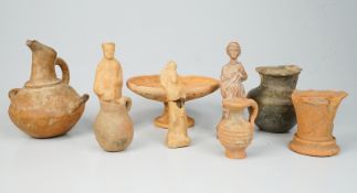 Sammlung 9 antikeTonobjekte östliches Mittelmeer etc.