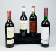 4 Flaschen Bordeaux u. Haut-Medoc, 1997-2008