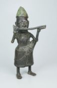 Benin Bronze Flötenspieler, ca. 1960er Jahre