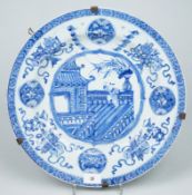 Große Platte Kraak Ware China Yongzhen, 1.H. 17.Jh.