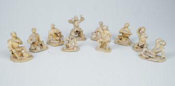 Sammlung von 10 Mudmen China  19.Jh.
