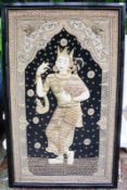 Traditionelle Tänzerin auf Wandbehang Kalaga, Myanmar (Burma)